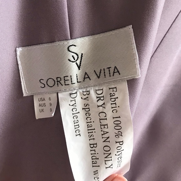SORELLA VITA Bridesmaid Gowns Lilac Lace Size 4&6 - Picture 8 of 8